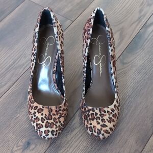Leopard Print Wedge Heels